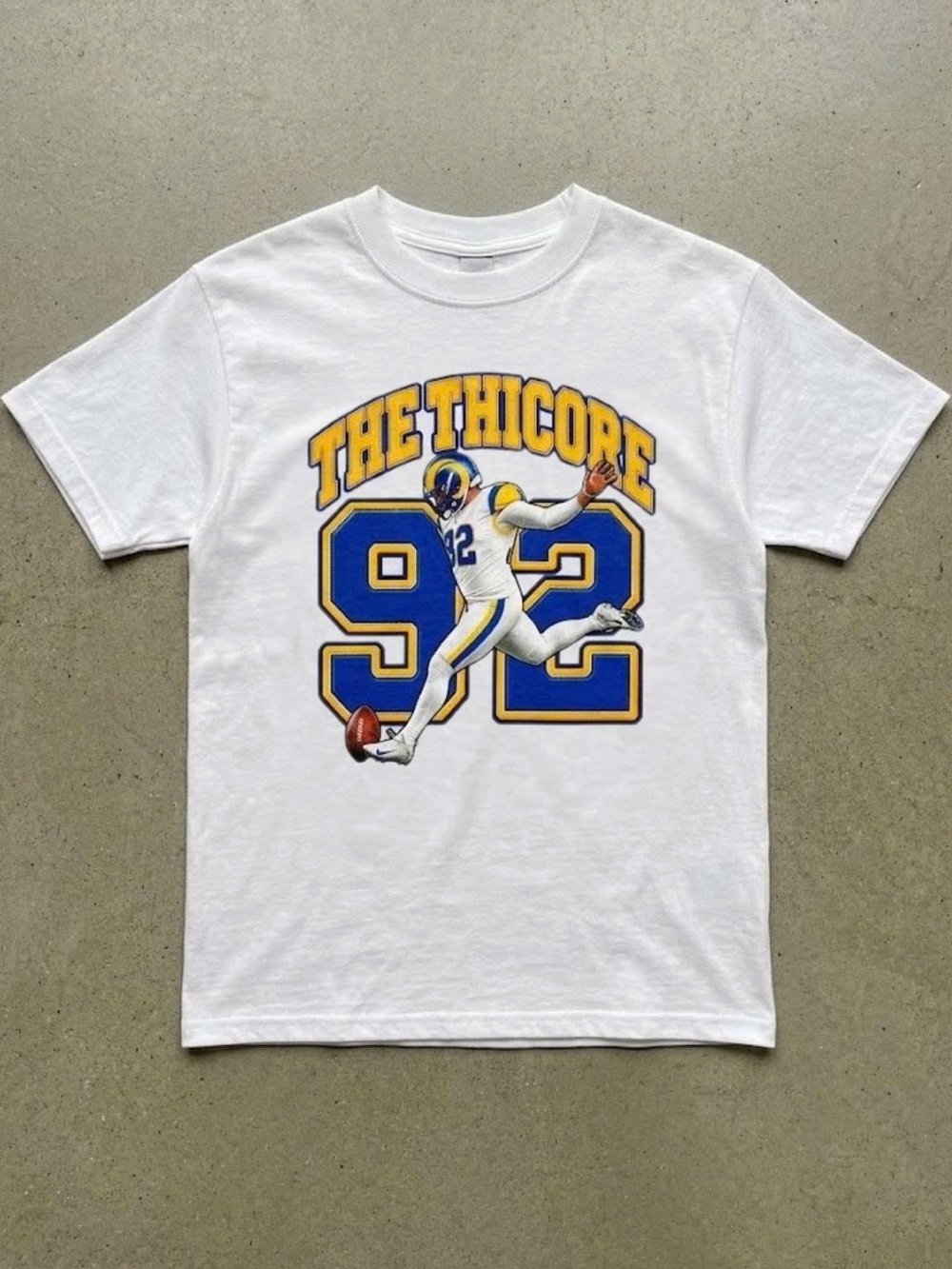 White 'The Thiccore 92' Graphic Tee - Sports-Inspired